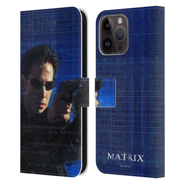 The Matrix Key Art Neo 1 Leather Book Wallet Case Cover For Apple iPhone 15 Pro Max