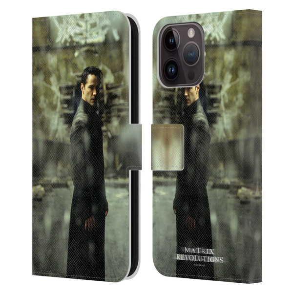The Matrix Revolutions Key Art Neo 2 Leather Book Wallet Case Cover For Apple iPhone 15 Pro Max