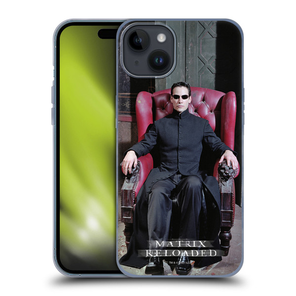 The Matrix Reloaded Key Art Neo 4 Soft Gel Case for Apple iPhone 15 Plus