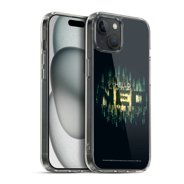 The Matrix Resurrections Key Art Hello Neo Soft Gel Case for Apple iPhone 15 Plus & MagSafe