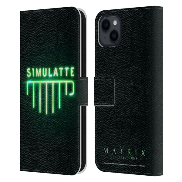 The Matrix Resurrections Key Art Simulatte Leather Book Wallet Case Cover For Apple iPhone 15 Plus