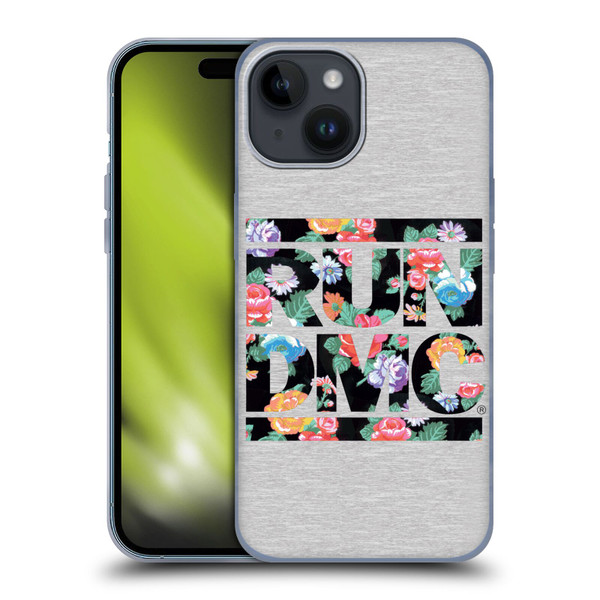 Run-D.M.C. Key Art Floral Soft Gel Case for Apple iPhone 15