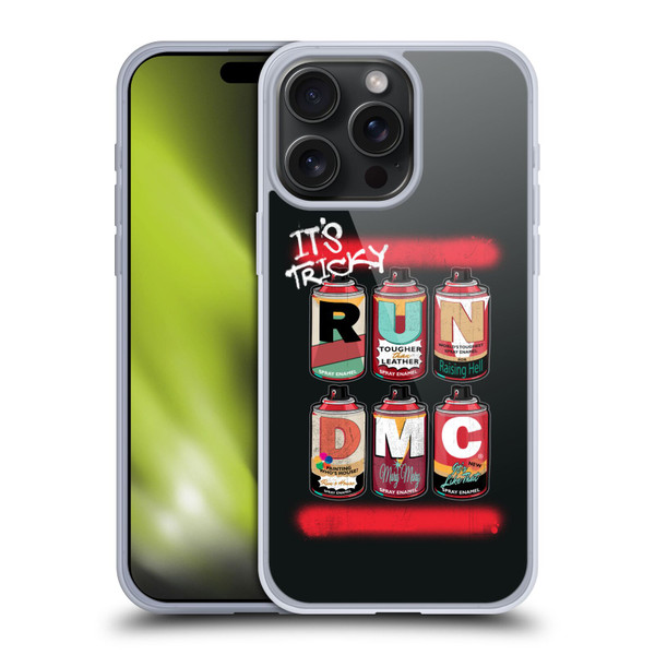 Run-D.M.C. Key Art Spray Cans Soft Gel Case for Apple iPhone 15 Pro Max