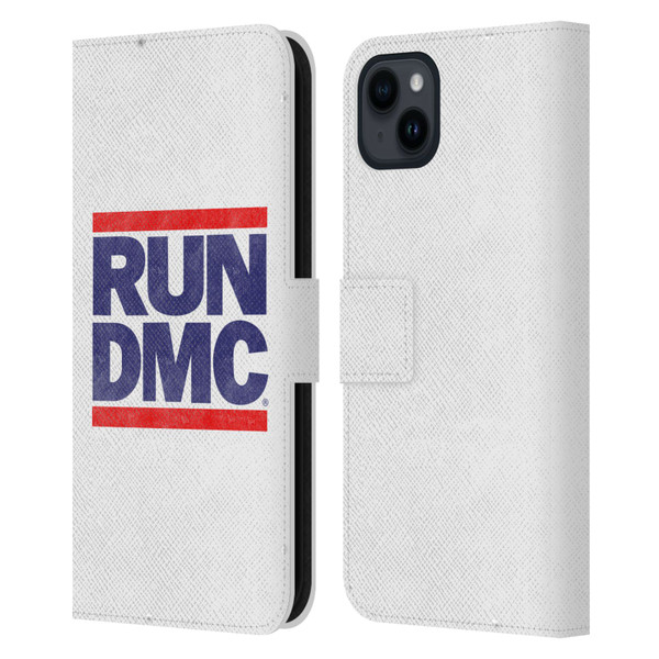 Run-D.M.C. Key Art Silhouette USA Leather Book Wallet Case Cover For Apple iPhone 15 Plus