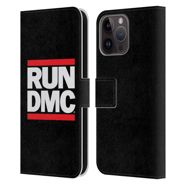 Run-D.M.C. Key Art Logo Leather Book Wallet Case Cover For Apple iPhone 15 Pro Max