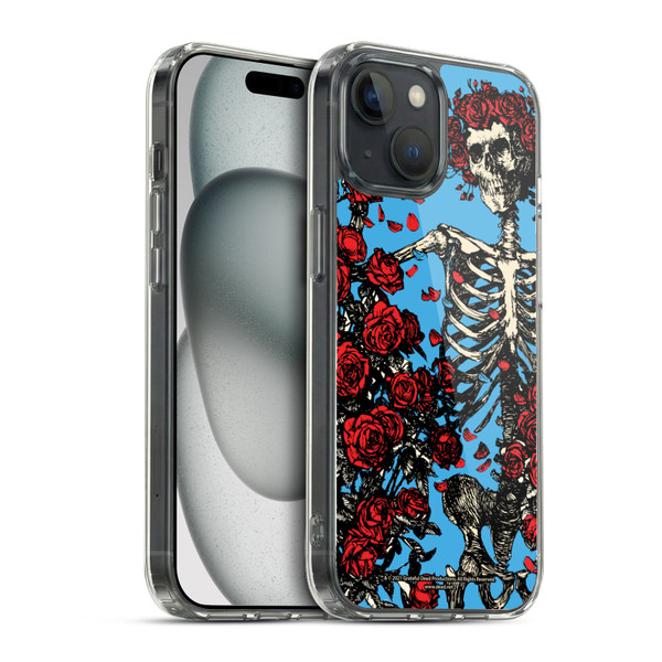 Grateful Dead Trends Bertha Skull Roses Soft Gel Case for Apple iPhone 15 & MagSafe