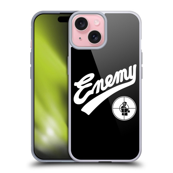 Public Enemy Graphics Logotype Soft Gel Case for Apple iPhone 15