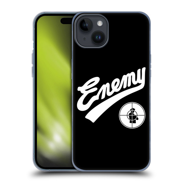 Public Enemy Graphics Logotype Soft Gel Case for Apple iPhone 15 Plus