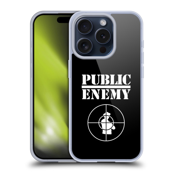 Public Enemy Graphics Logo Soft Gel Case for Apple iPhone 15 Pro