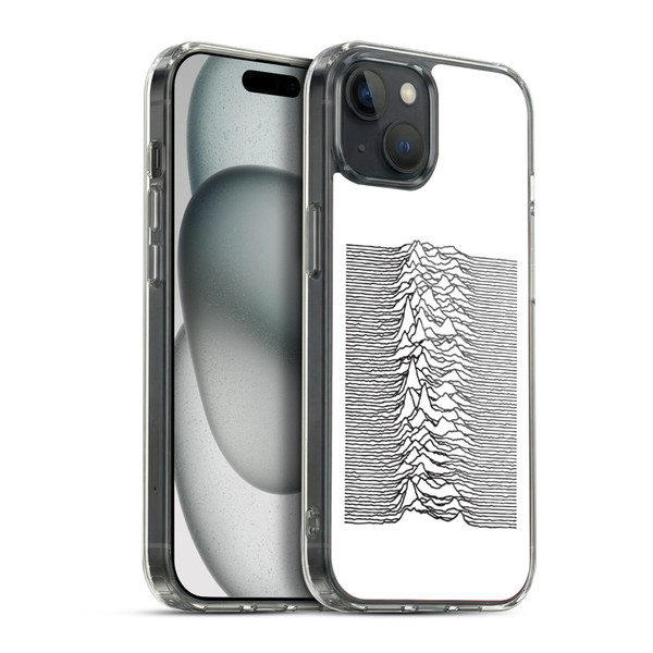 Joy Division Graphics Pulsar Waves Soft Gel Case for Apple iPhone 15 Plus & MagSafe