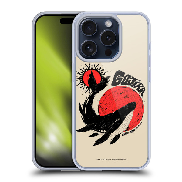 Gojira Graphics Whale Sun Moon Soft Gel Case for Apple iPhone 15 Pro