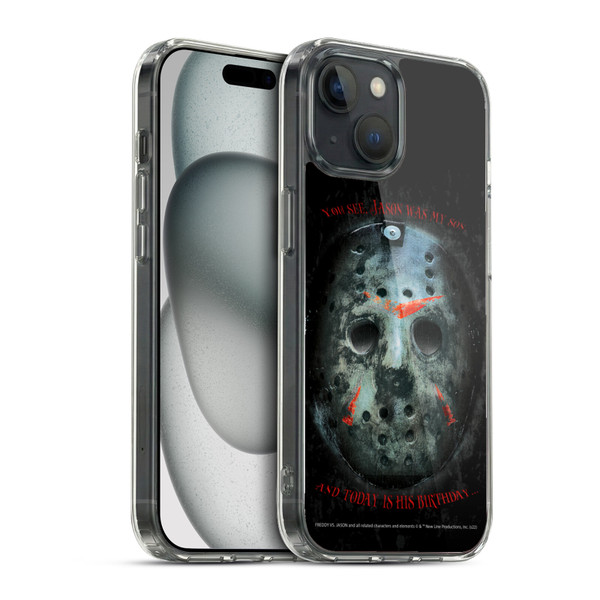 Freddy VS. Jason Graphics Jason's Birthday Soft Gel Case for Apple iPhone 15 & MagSafe