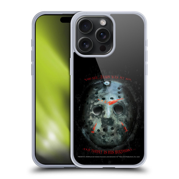 Freddy VS. Jason Graphics Jason's Birthday Soft Gel Case for Apple iPhone 15 Pro Max