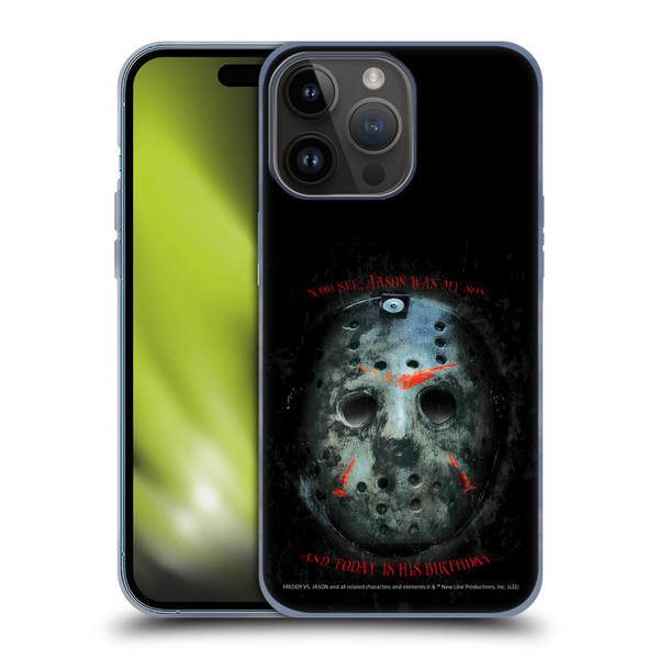 Freddy VS. Jason Graphics Jason's Birthday Soft Gel Case for Apple iPhone 15 Pro Max