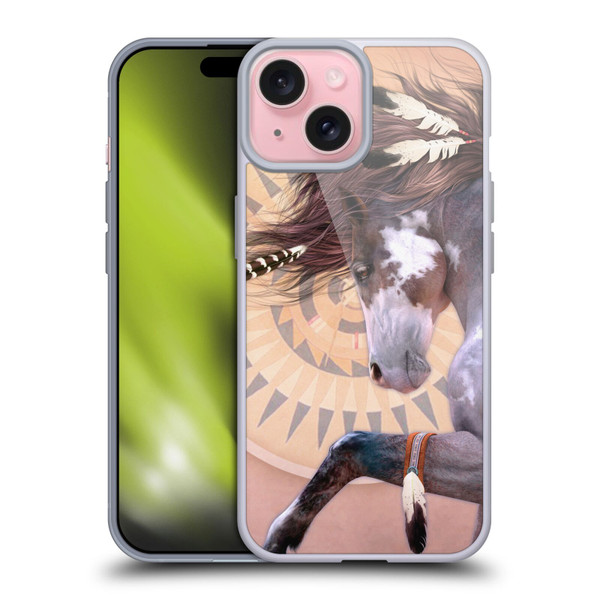 Laurie Prindle Fantasy Horse Native Spirit Soft Gel Case for Apple iPhone 15