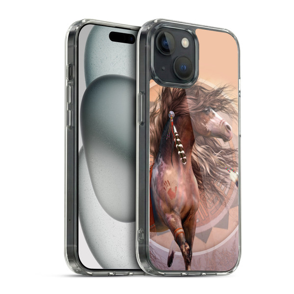 Laurie Prindle Fantasy Horse Spirit Warrior Soft Gel Case for Apple iPhone 15 & MagSafe