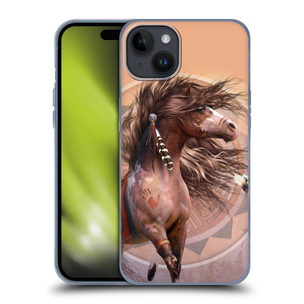 Laurie Prindle Fantasy Horse Spirit Warrior Soft Gel Case for Apple iPhone 15 Plus