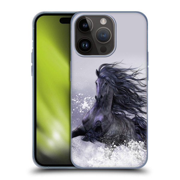 Laurie Prindle Western Stallion Winter Thunder Soft Gel Case for Apple iPhone 15 Pro