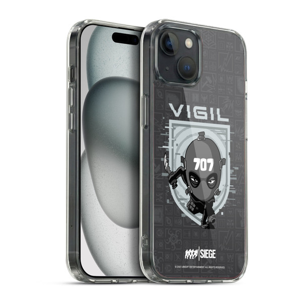 Tom Clancy's Rainbow Six Siege Chibi Operators Vigil Soft Gel Case for Apple iPhone 15 Plus & MagSafe