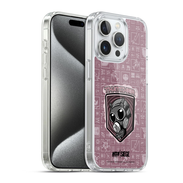 Tom Clancy's Rainbow Six Siege Chibi Operators Thatcher Soft Gel Case for Apple iPhone 15 Pro & MagSafe