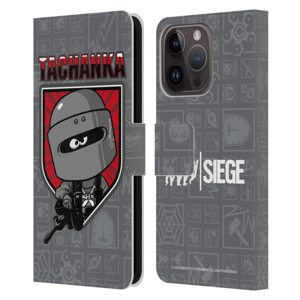 Tom Clancy's Rainbow Six Siege Chibi Operators Tachanka Leather Book Wallet Case Cover For Apple iPhone 15 Pro