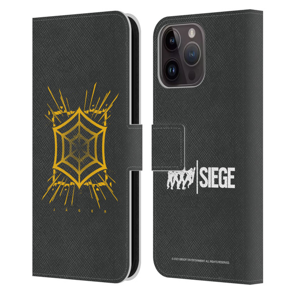 Tom Clancy's Rainbow Six Siege Icons Jager Leather Book Wallet Case Cover For Apple iPhone 15 Pro Max