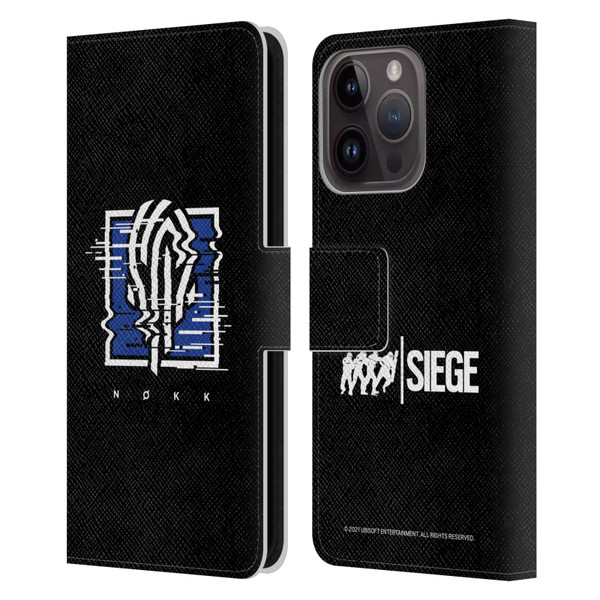 Tom Clancy's Rainbow Six Siege Icons Nokk Leather Book Wallet Case Cover For Apple iPhone 15 Pro