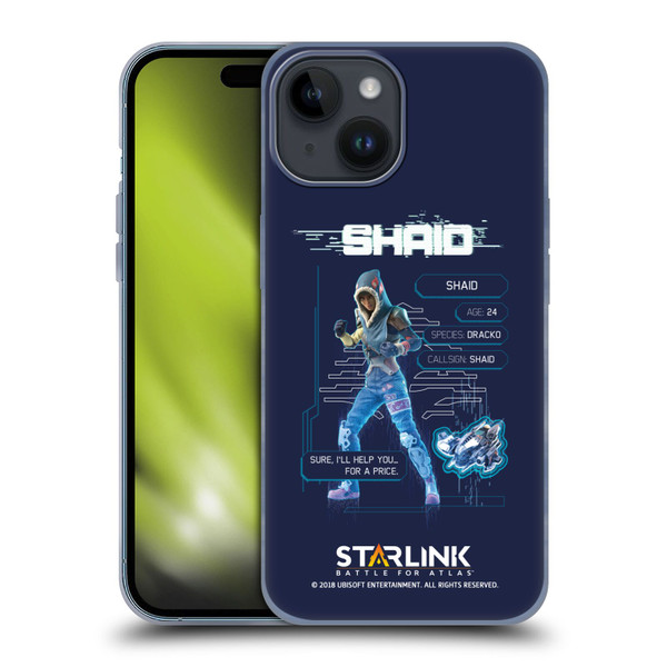 Starlink Battle for Atlas Character Art Shaid 2 Soft Gel Case for Apple iPhone 15