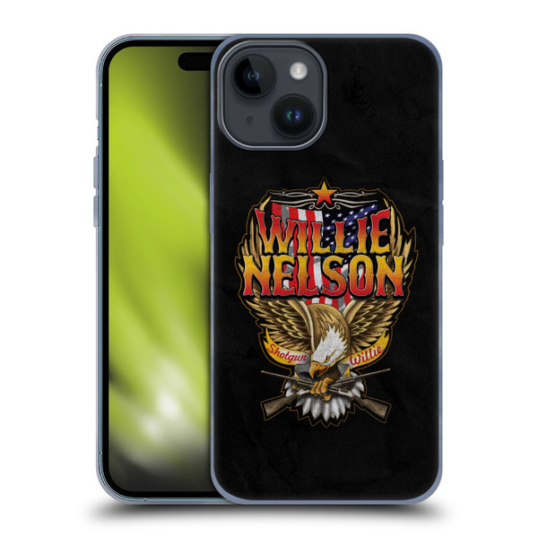 Willie Nelson Grunge Eagle Soft Gel Case for Apple iPhone 15