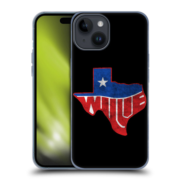 Willie Nelson Grunge Texas Soft Gel Case for Apple iPhone 15