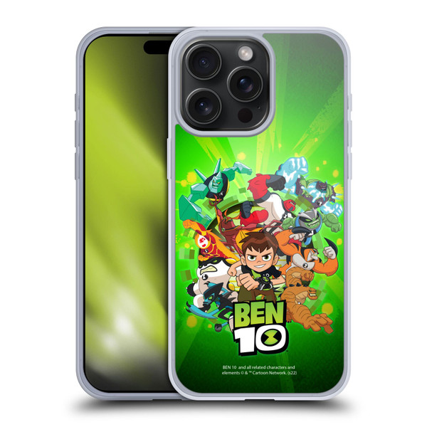 Ben 10: Animated Series Graphics Character Art Soft Gel Case for Apple iPhone 15 Pro Max