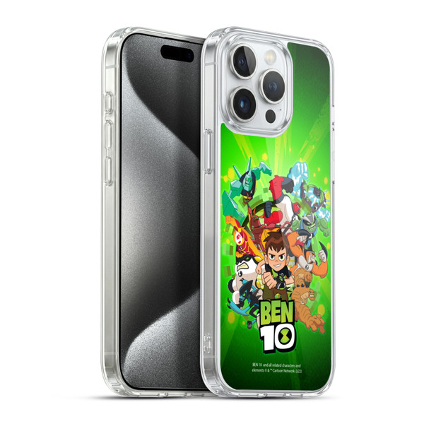 Ben 10: Animated Series Graphics Character Art Soft Gel Case for Apple iPhone 15 Pro Max & MagSafe
