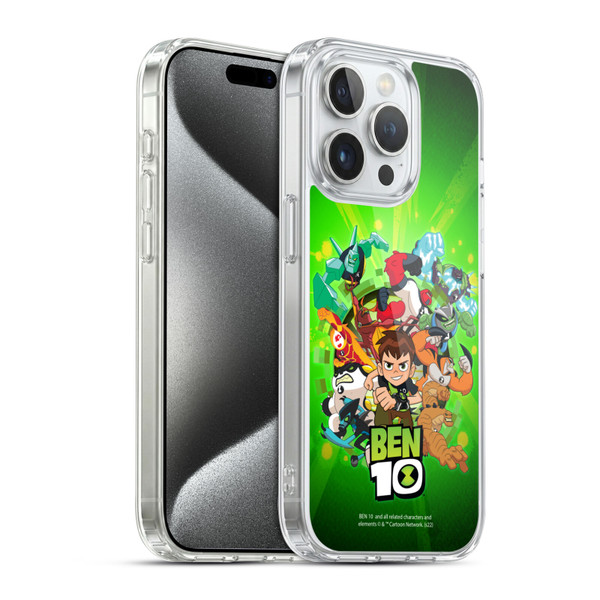 Ben 10: Animated Series Graphics Character Art Soft Gel Case for Apple iPhone 15 Pro & MagSafe