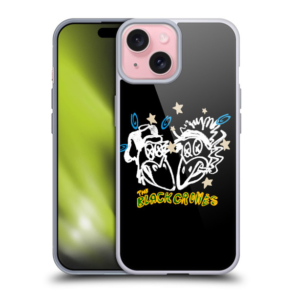 The Black Crowes Graphics Heads Soft Gel Case for Apple iPhone 15