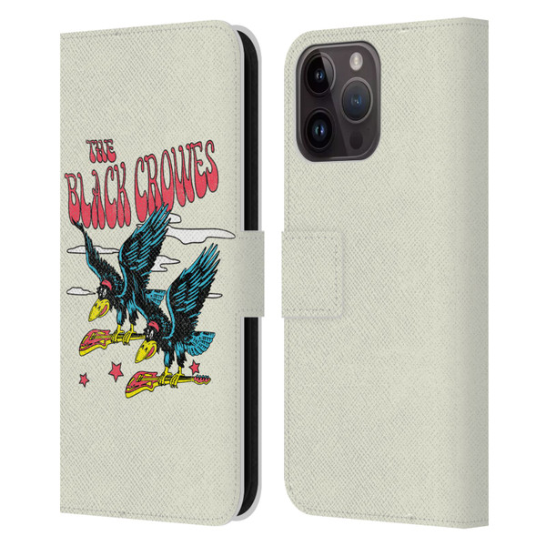 The Black Crowes Graphics Flying Guitars Leather Book Wallet Case Cover For Apple iPhone 15 Pro Max