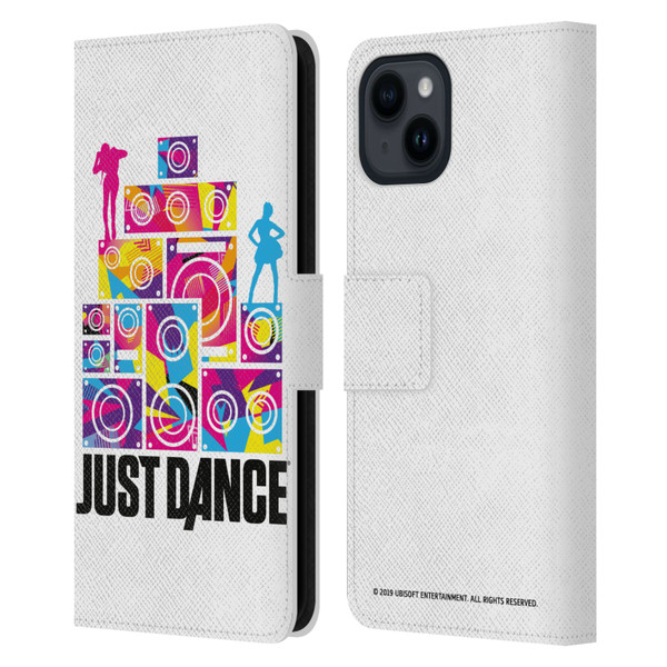 Just Dance Artwork Compositions Silhouette 4 Leather Book Wallet Case Cover For Apple iPhone 15