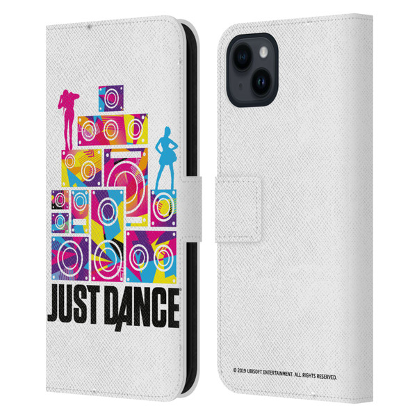 Just Dance Artwork Compositions Silhouette 4 Leather Book Wallet Case Cover For Apple iPhone 15 Plus