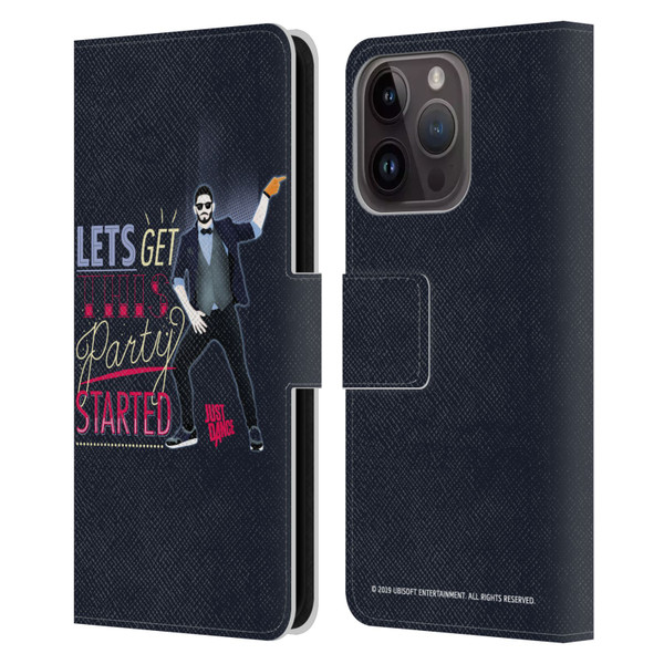 Just Dance Artwork Compositions Party Started Leather Book Wallet Case Cover For Apple iPhone 15 Pro