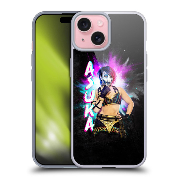 WWE Asuka Black Portrait Soft Gel Case for Apple iPhone 15