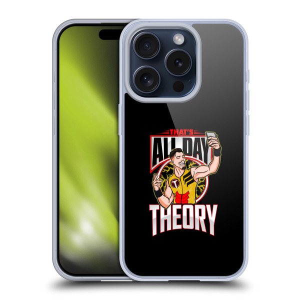 WWE Austin Theory All Day Theory Soft Gel Case for Apple iPhone 15 Pro