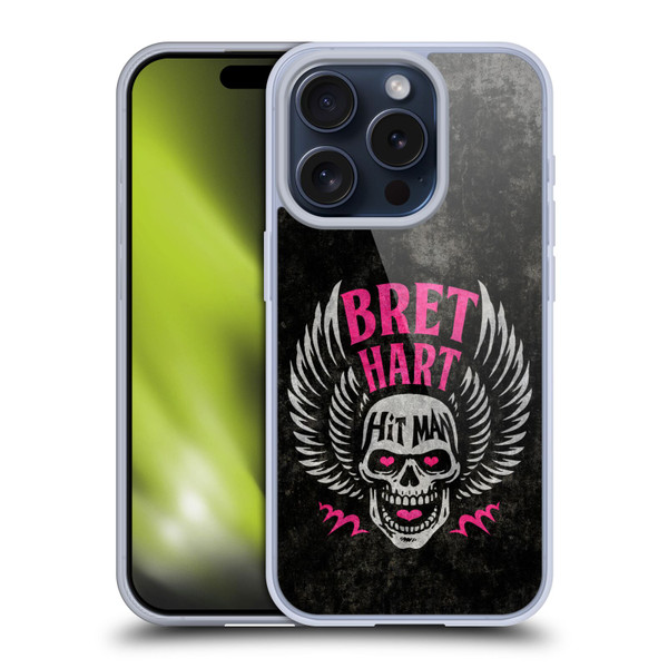 WWE Bret Hart Hitman Skull Soft Gel Case for Apple iPhone 15 Pro