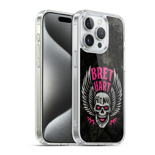 WWE Bret Hart Hitman Skull Soft Gel Case for Apple iPhone 15 Pro & MagSafe