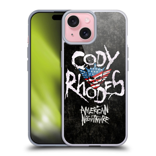 WWE Cody Rhodes Distressed Name Soft Gel Case for Apple iPhone 15 & MagSafe