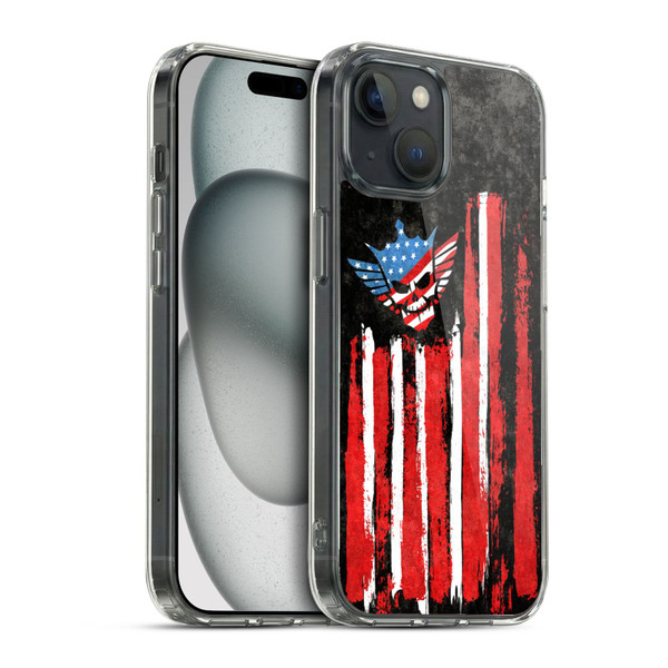 WWE Cody Rhodes Superstar Flag Soft Gel Case for Apple iPhone 15 & MagSafe