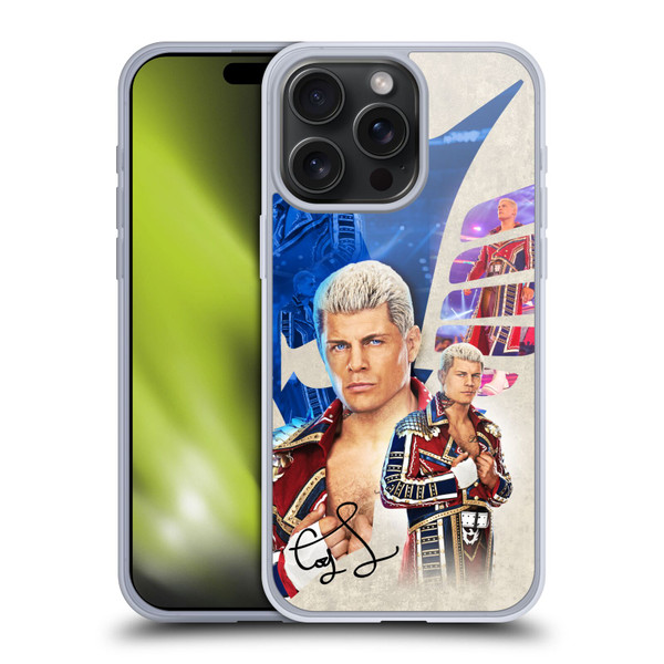 WWE Cody Rhodes Superstar Graphics Soft Gel Case for Apple iPhone 15 Pro Max