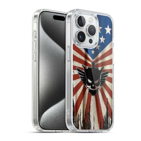 WWE Cody Rhodes Distressed Flag Soft Gel Case for Apple iPhone 15 Pro & MagSafe