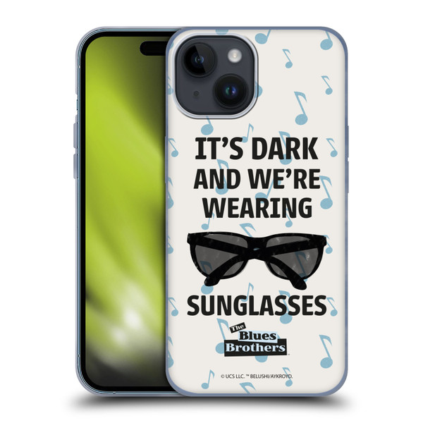 The Blues Brothers Graphics Sunglasses Soft Gel Case for Apple iPhone 15