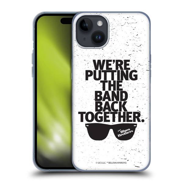 The Blues Brothers Graphics The Band Back Together Soft Gel Case for Apple iPhone 15 Plus