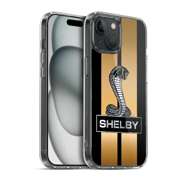 Shelby Car Graphics Gold Soft Gel Case for Apple iPhone 15 & MagSafe