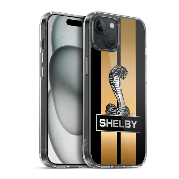Shelby Car Graphics Gold Soft Gel Case for Apple iPhone 15 Plus & MagSafe
